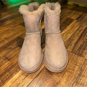UGG 1016501 Women Mini Bailey Bow II -Caribou-Winter Boot